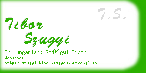 tibor szugyi business card